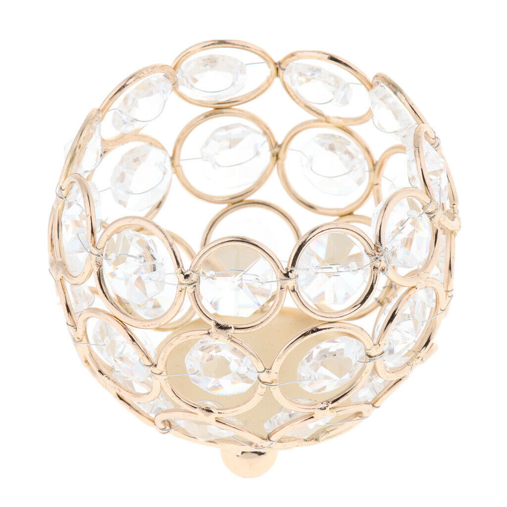 Crystal Candle Holder Candlestick Desktop Centerpieces Ornament for Party Gift
