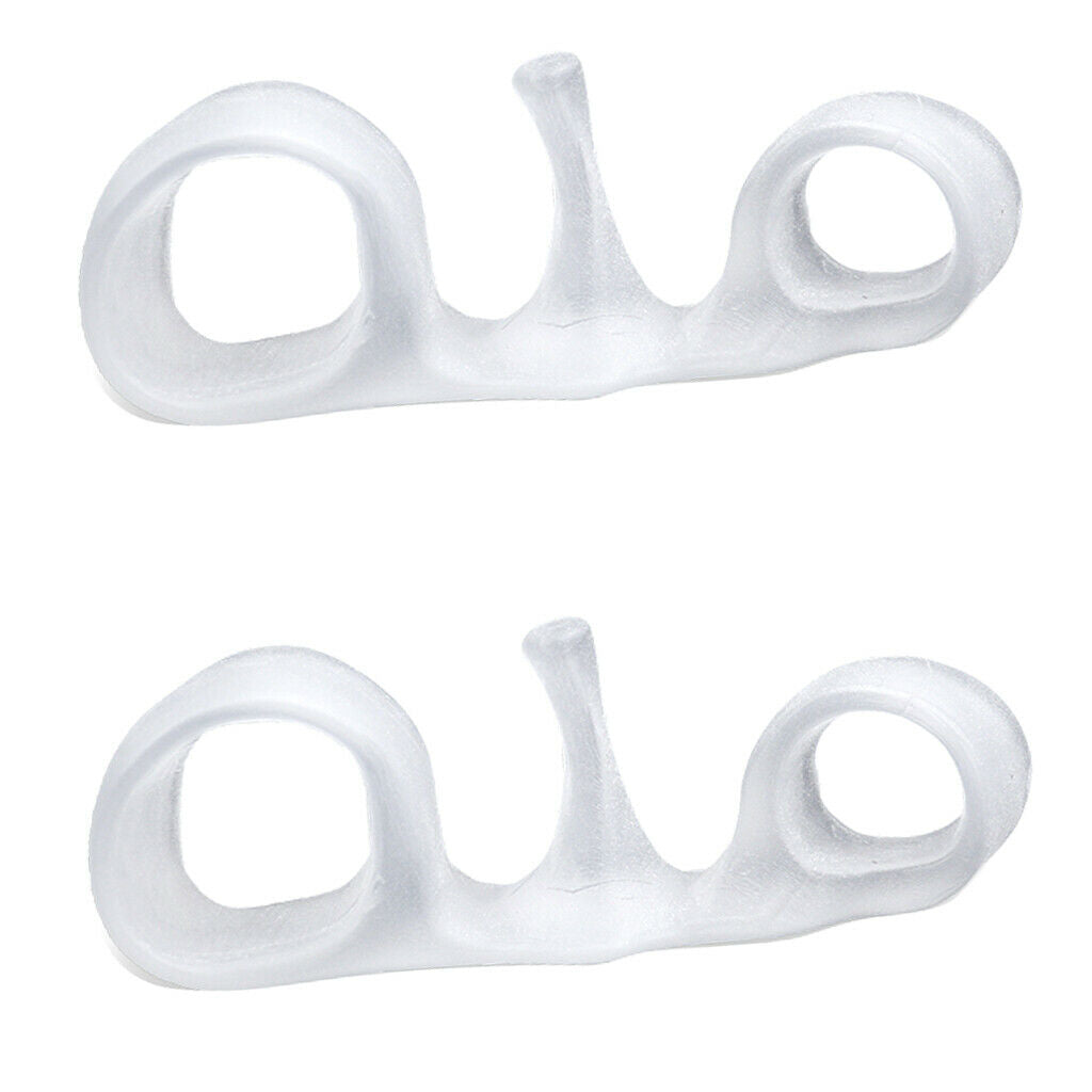 4x Clear Toe Straightener Corrector Gel Silicone Separator Hammer Toe Bunion