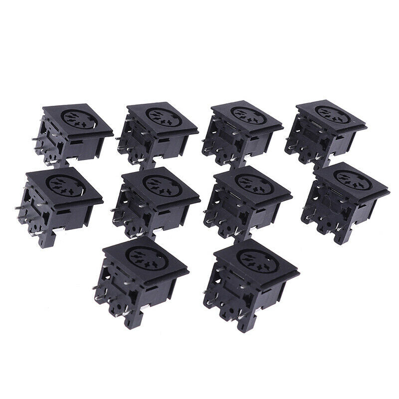 10pc 5 Pin DIN PCB Sockets Audio Female Base TerminalBDDD