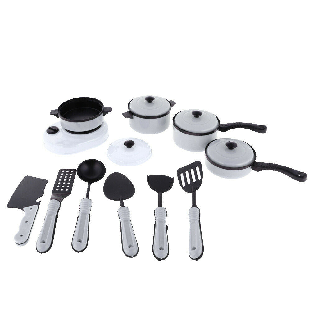 11Pieces/Set Plastic Kitchen Cooking Utensils Set Pots and Pans Kids Play