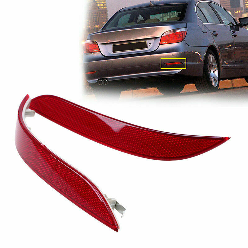 2Pcs Car Rear Bumper Reflector Light Lamp LH&RH For BMW 5 Series E60 2003-2007