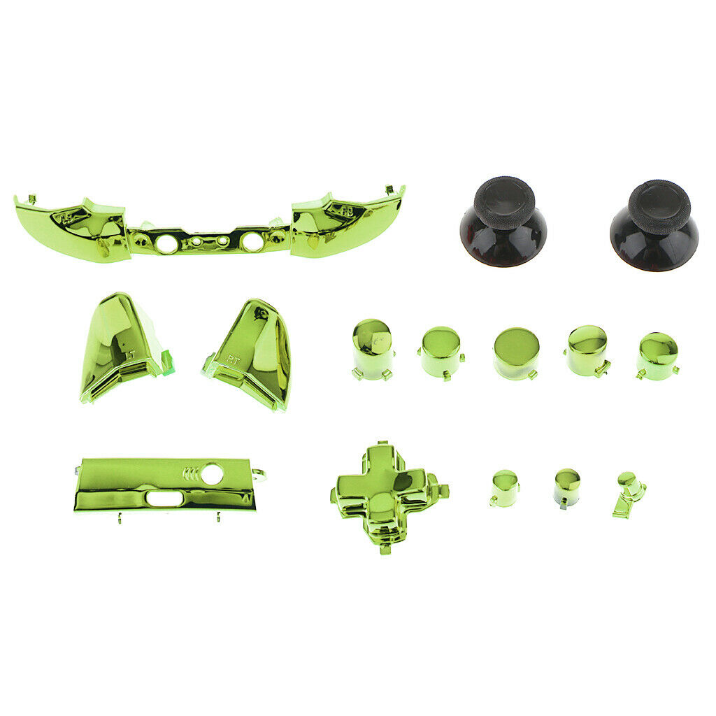 2Piece Full Button Set Bumper ABXY Mod Kit For   One S Controllers Chrome