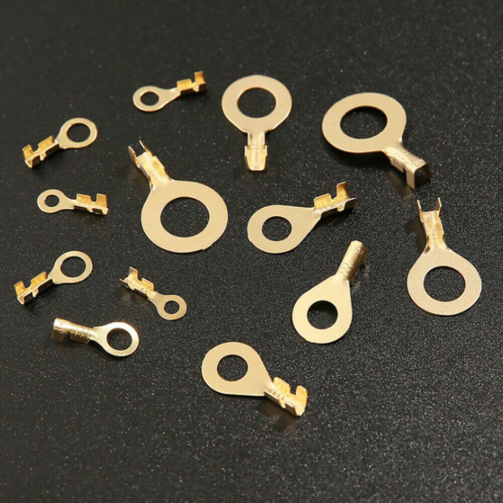 150Pcs Ring Eyes Copper Crimp Terminals Non-insulated Assortment Kit M3/M4/M5/M6