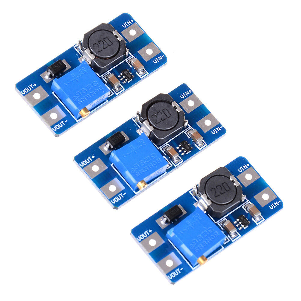 3Pcs dc-dc 5v/9v/12v/28v boost converter adjustable step up power supply mod Re