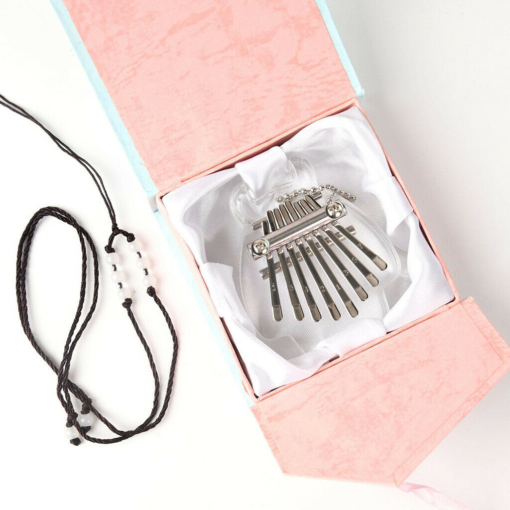 Transparent 8-Key Kalimba Mini Thumb Piano with Gift Box