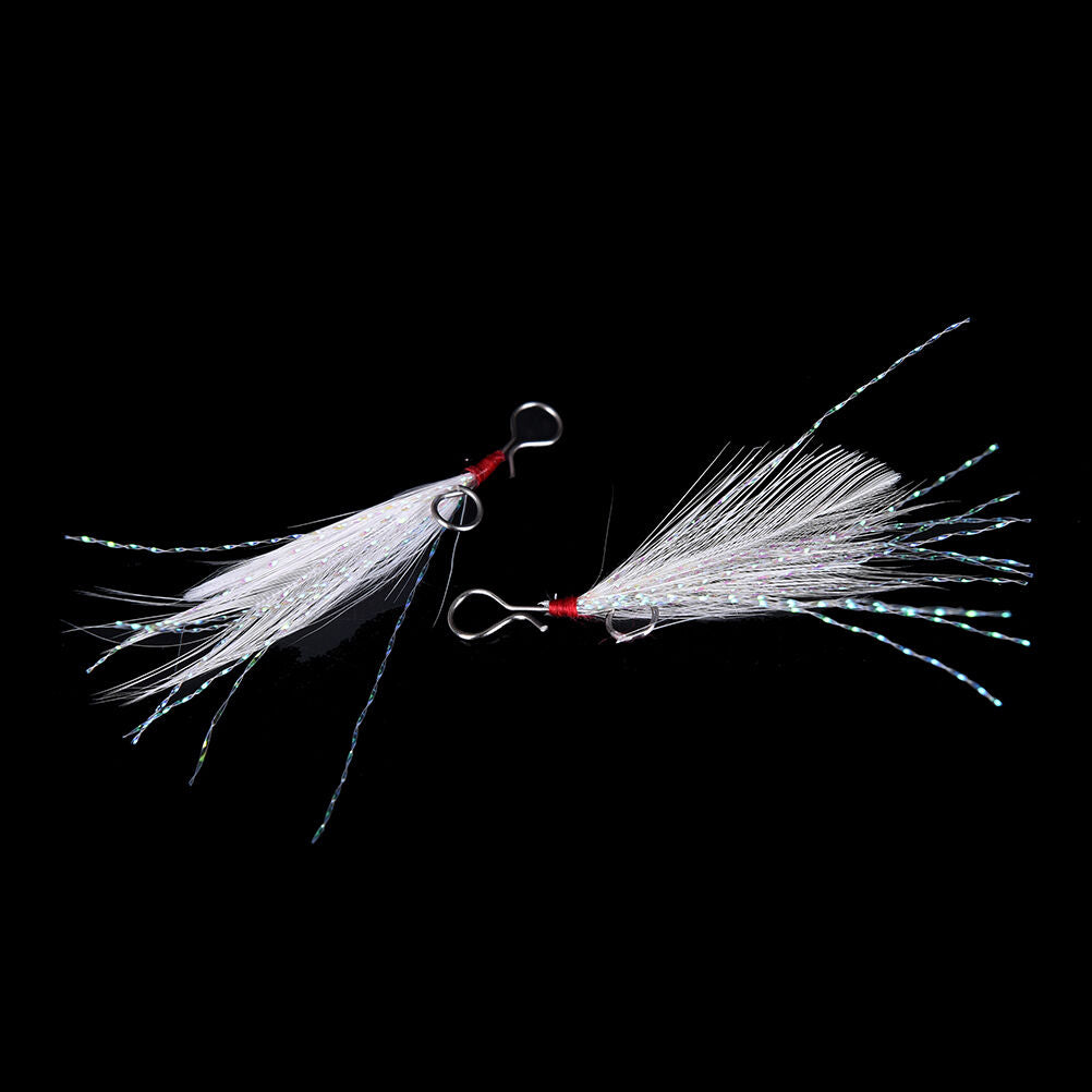 10pcs 49mm blade Lure pendant bloodstreams feather fishing lure tackle sin.l8