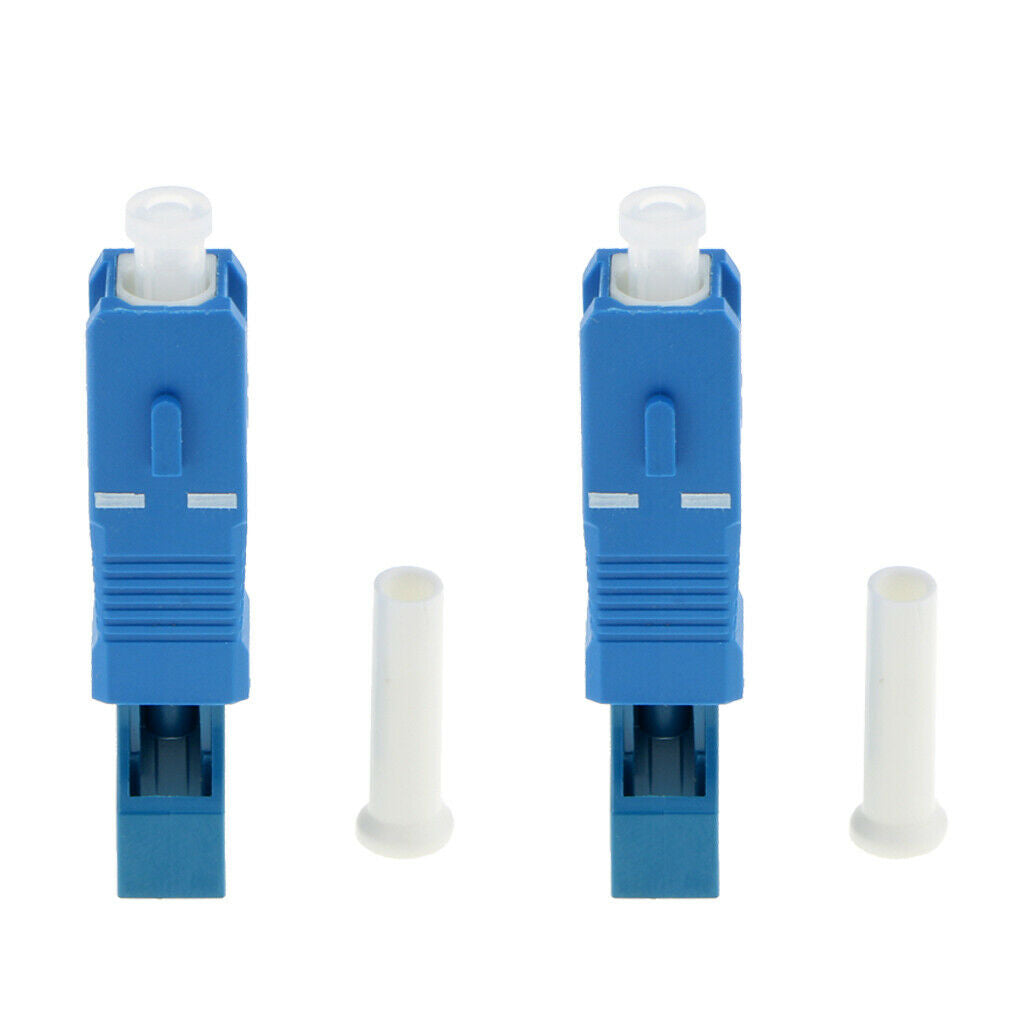 2Pcs Single Mode SC to LC Adapter Connector for Optical Power Meter Blue