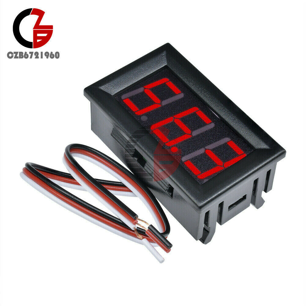 10PCS Three Wires Mini Red LED Display Panel Meter Digital Voltmeter DC 0V~99.9V