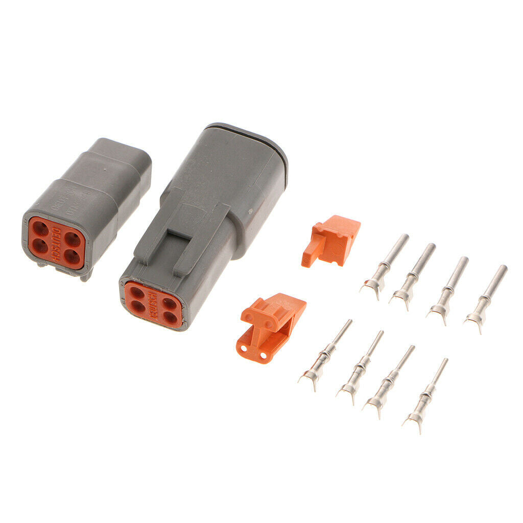 1 Set 4Pins Way Sealed Waterproof Electrical Wire Connector Plugs Terminals