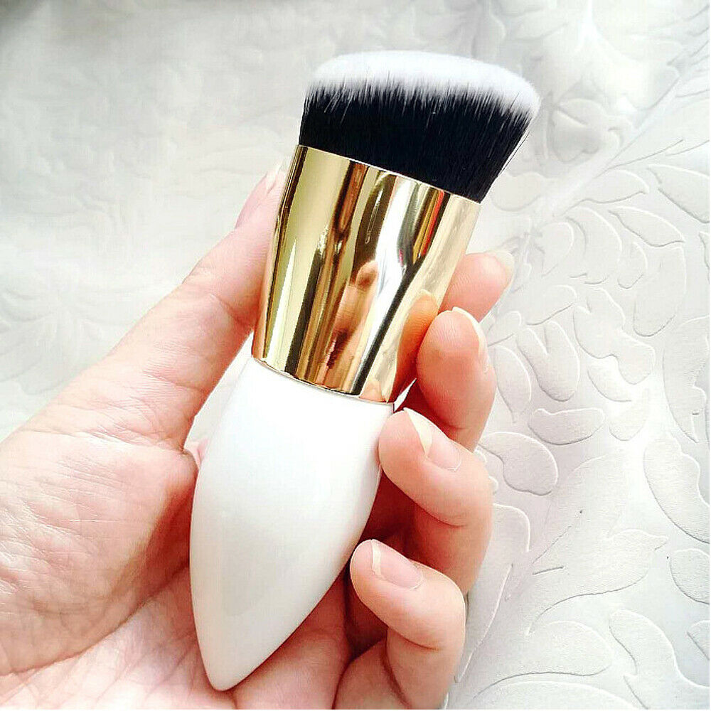 Pro Women White Large Round Head Foundation Powder Puff Makeup Brush