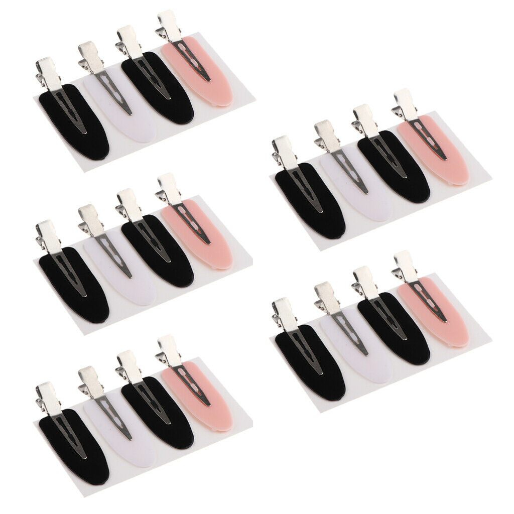 20 Pieces Durable No Bend Hair Clips No Mark Headwear Hairstyle Waves Clamps