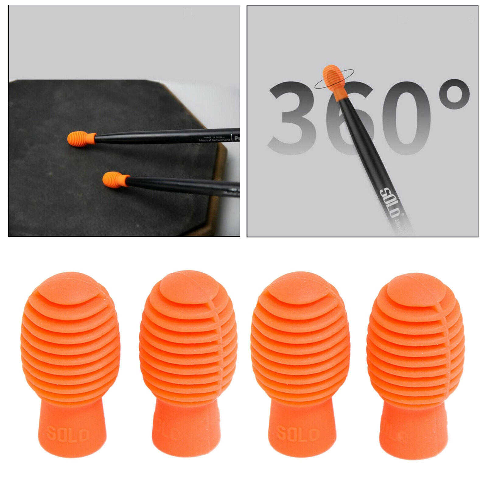 Drumstick Head Sleeves Musical Instruments Accessory 17x33cm Portable Orange