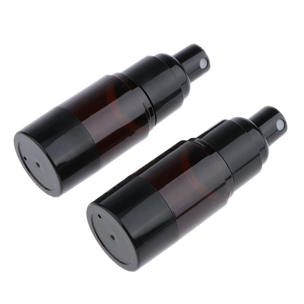 2Pcs 15ml Sterile Airless Pump Spray Bottles Refillable Cosmetic Containers
