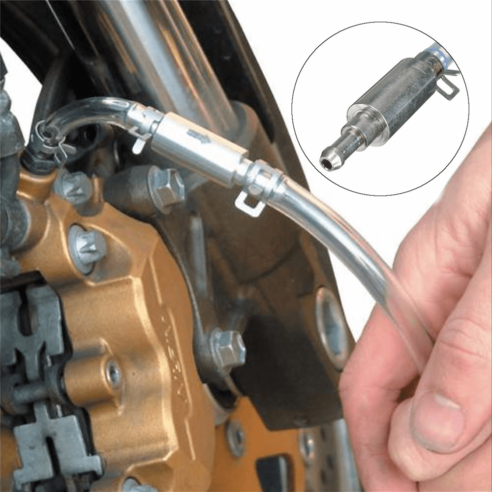 UK Motorcycle Clutch Brake Bleeder Hose One Way Valve Tube Bleeding Tools Kit