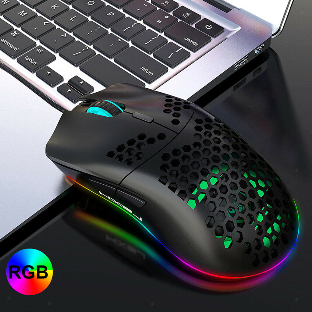 USB Wired RGB 6400 DPI Programmable Gaming Mouse for Laptop