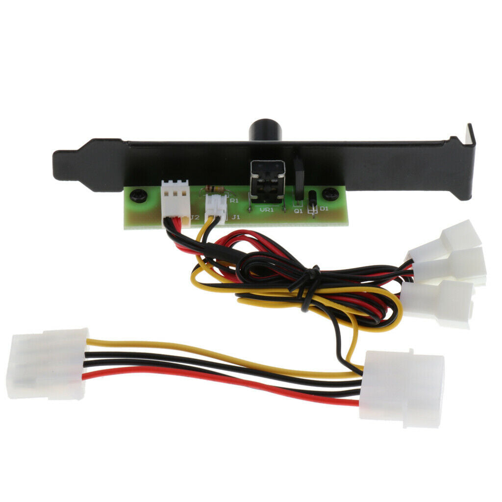 Qty (2x) 3 Channel PC Cooler Cooling Fan Controller Concentrator Bracket 12V