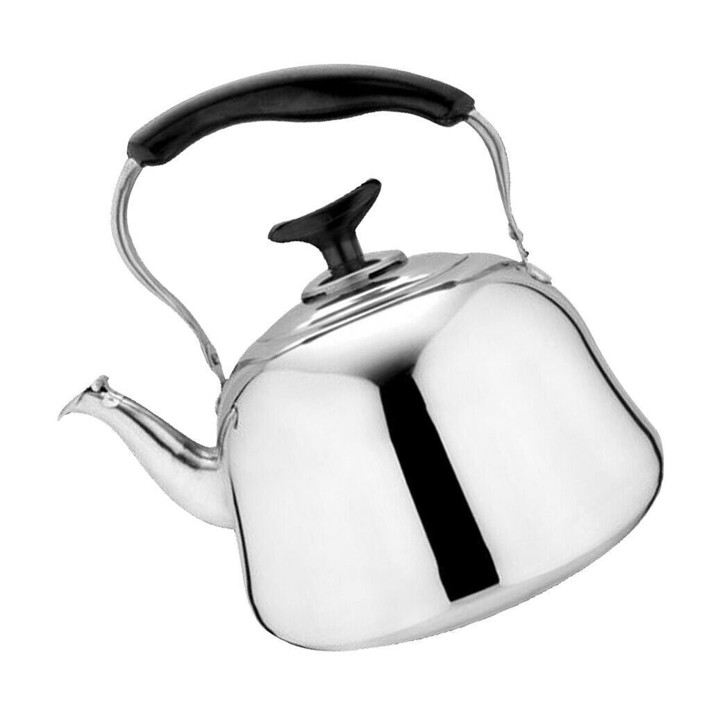 2x Stainless Steel Tea Whistling Kettle Teakettle w/ Whistle Sound Gas 3L