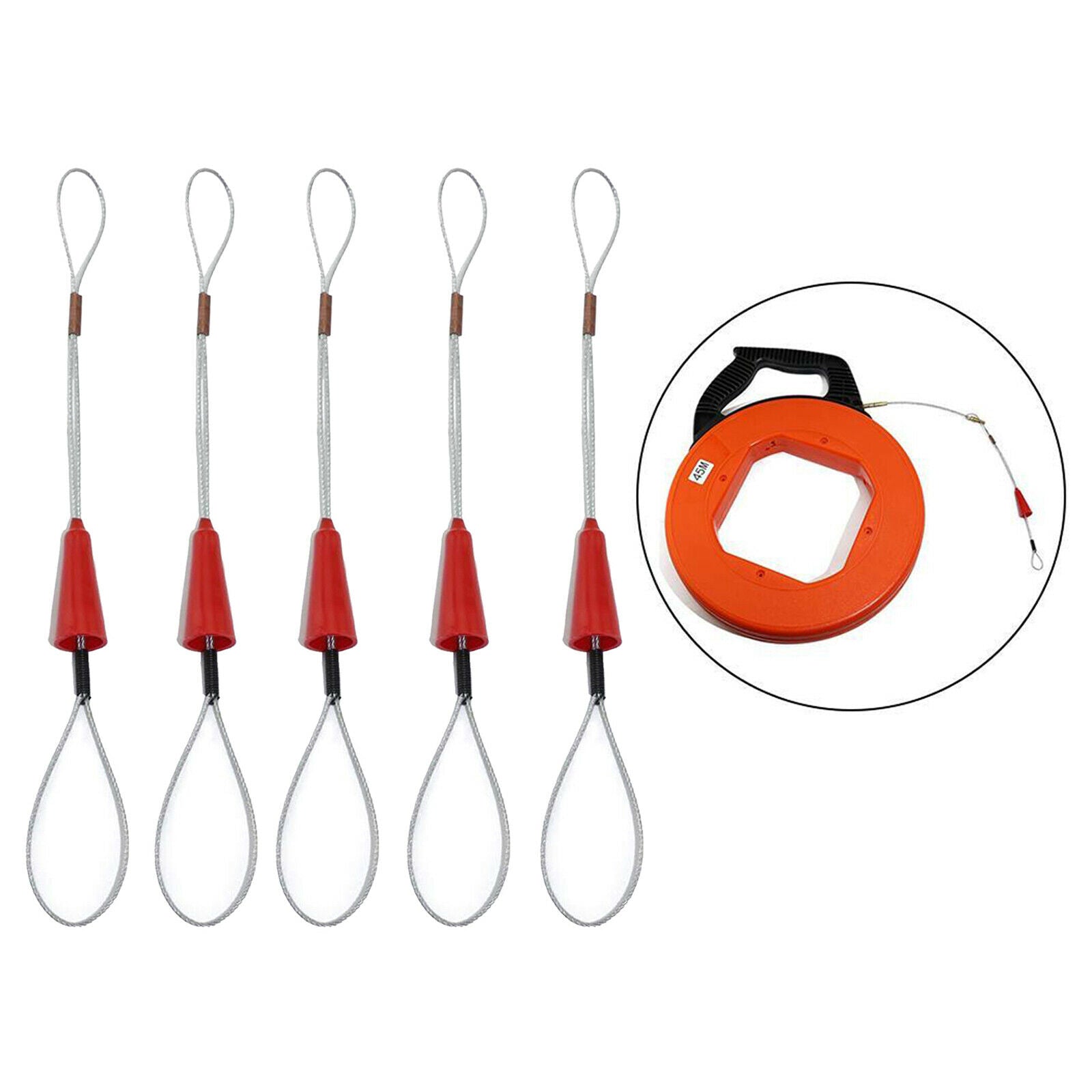 5pcs Fish Tape Fastener Tool Universal Fish Tape Cable Puller Through Wall