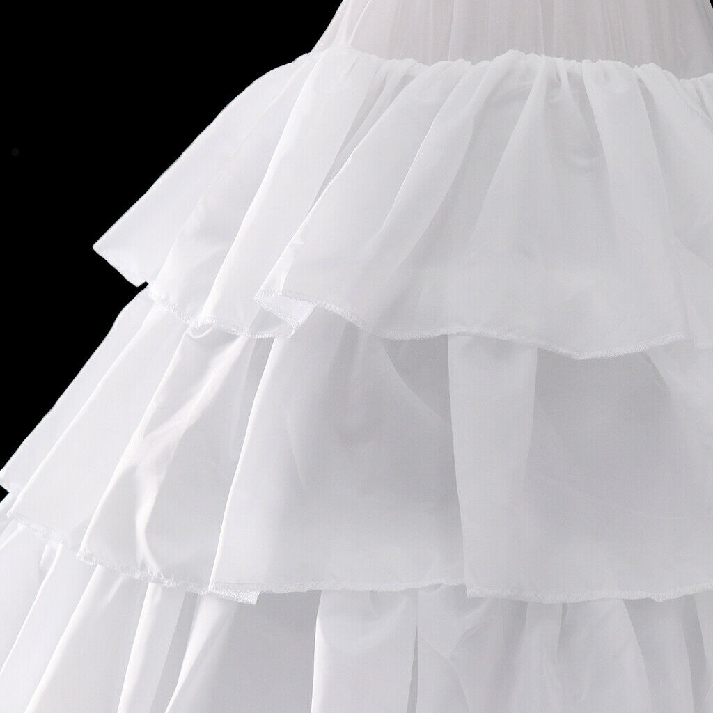 Women's   4-Hoop 5 Layer Petticoat Underskirt Slips Wedding Accessories
