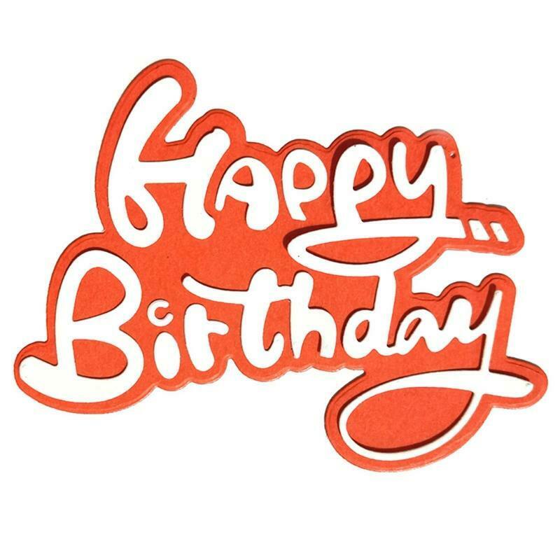 Curved Happy Birthday Metal Cutting Dies Stencil DIY Scrapbook Card Template