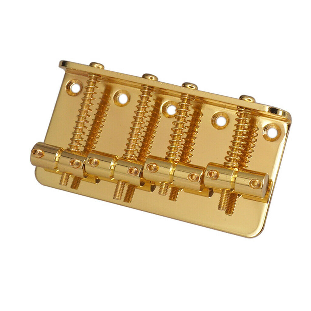Zinc Alloy 4 String Bass Hardtail Bridge Assembly for Electric Bass Replacement