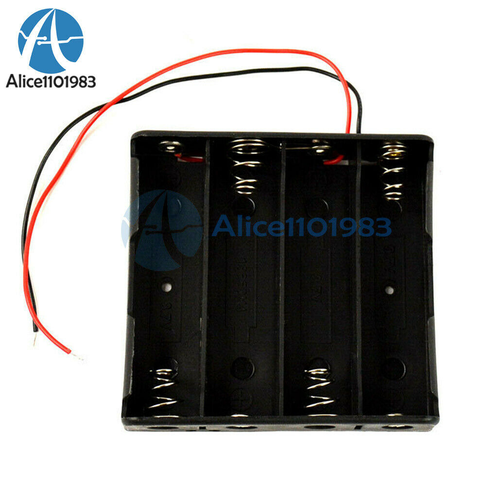Battery Holder Box Case DIY For Battery Packs with Wire For 4x 18650 Cells Cases
