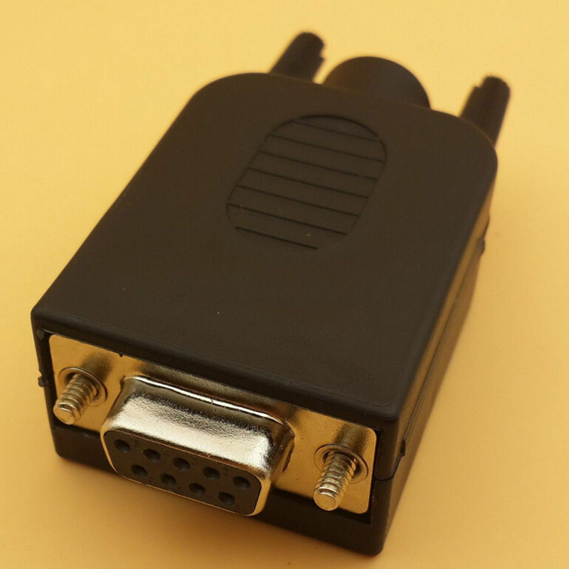 DB9 female 9Pin D-Sub Connector solderless Terminal Board Plastic Cover screw WF