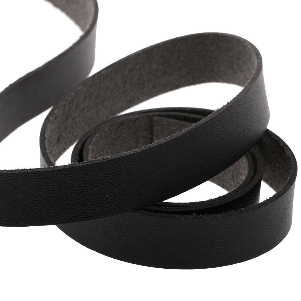 2 Meters x 15mm Faux Leather Strap Strips Leather Craft DIY Supplies Black