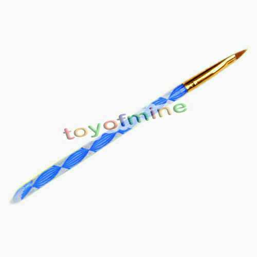 Size 8 Professional Sable Acrylic Nail Art Brush (Blue)