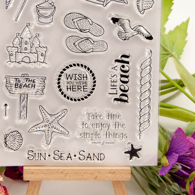 Clear stamps Sea Travel to beach rubber Silicone stamps Scrapbooking craf.l8