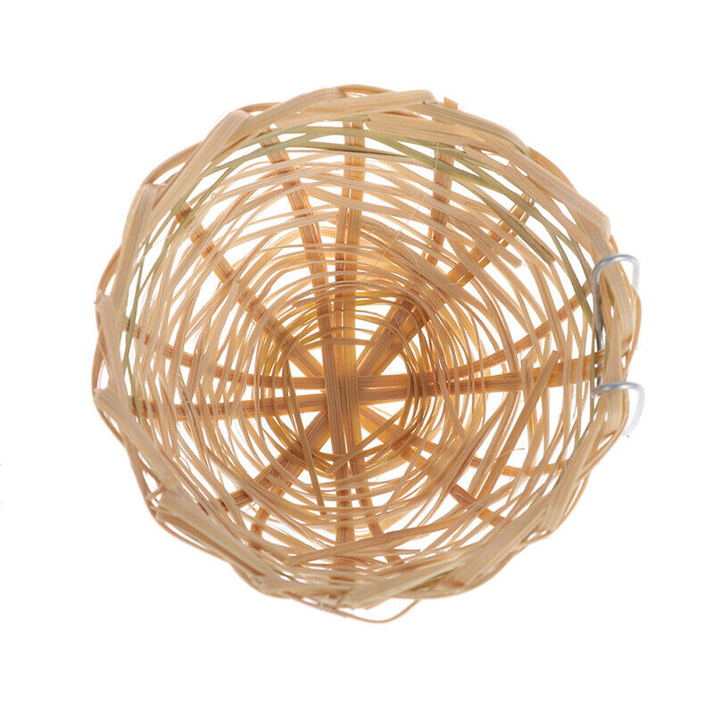 6pcs Handmade Bamboo Bird Breeding Nest Bed for Parakeet Canary Finch Swal L TL