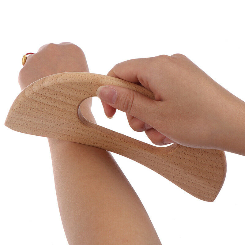 Wooden Deep Tissue Scraping Massage Tool Trigger Point Massager Full Bo.l8