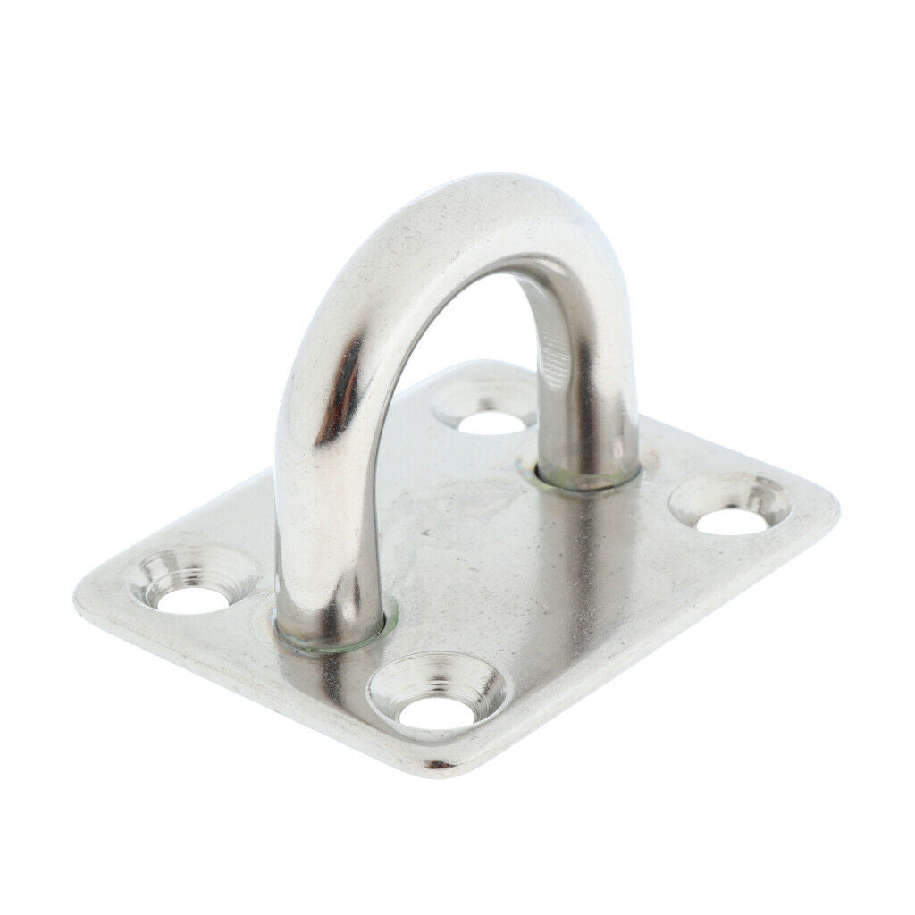 Heavy Duty Marine Grade Anchor 8mm Square Pad Eye Plate Shade Sail Ring Hook