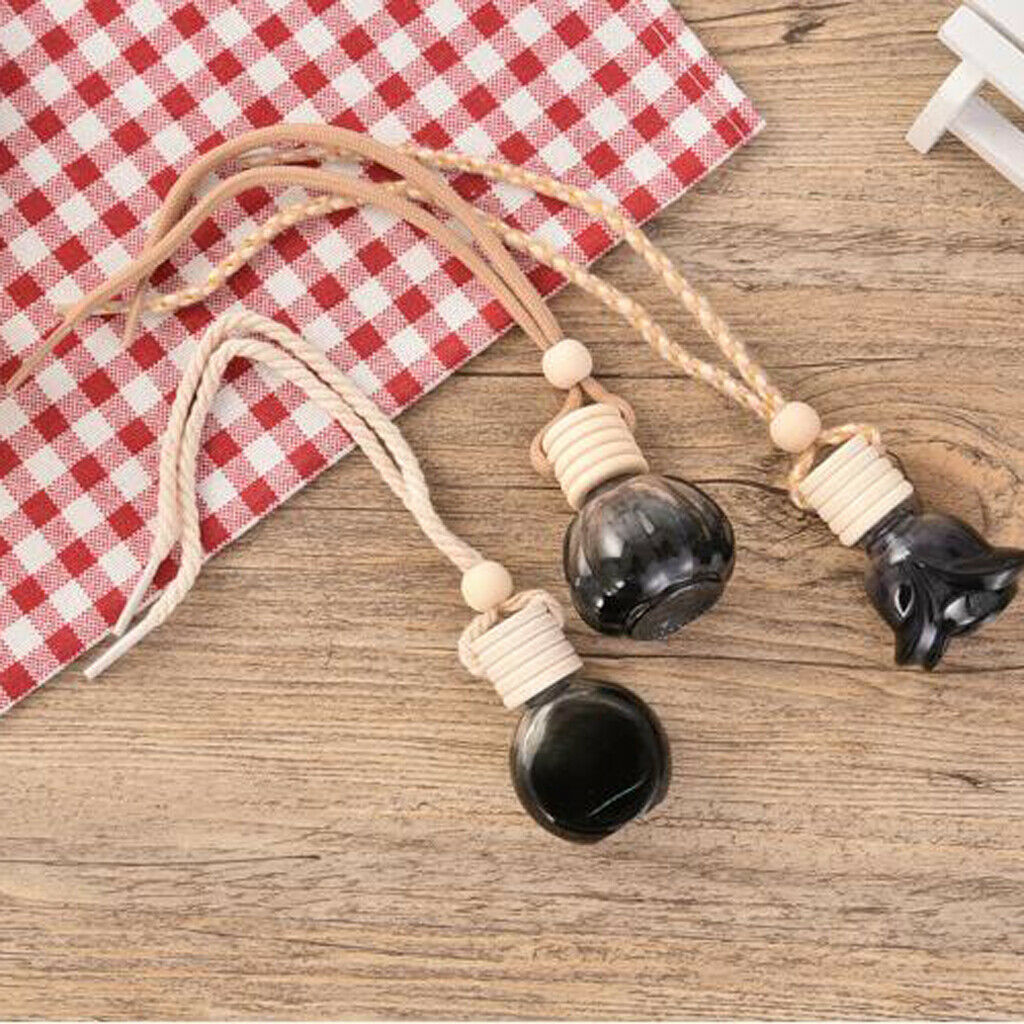 Set 15pcs Glass Car Perfume Bottles Hanging Air Freshener Fragrances Bottle