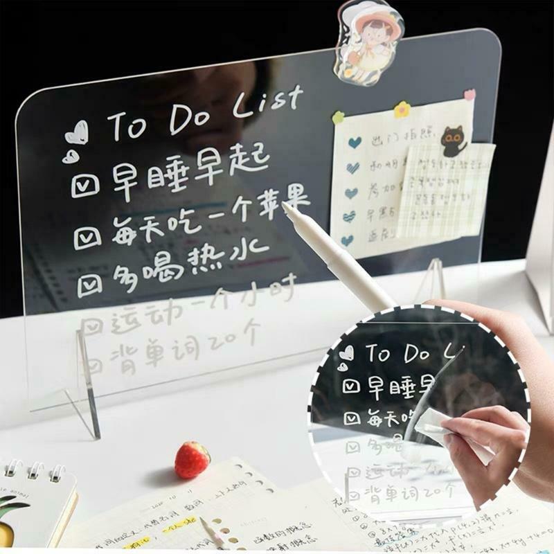 Erasable Board and Marker Desk Decoration Kitchen Menu Libraries Acrylic