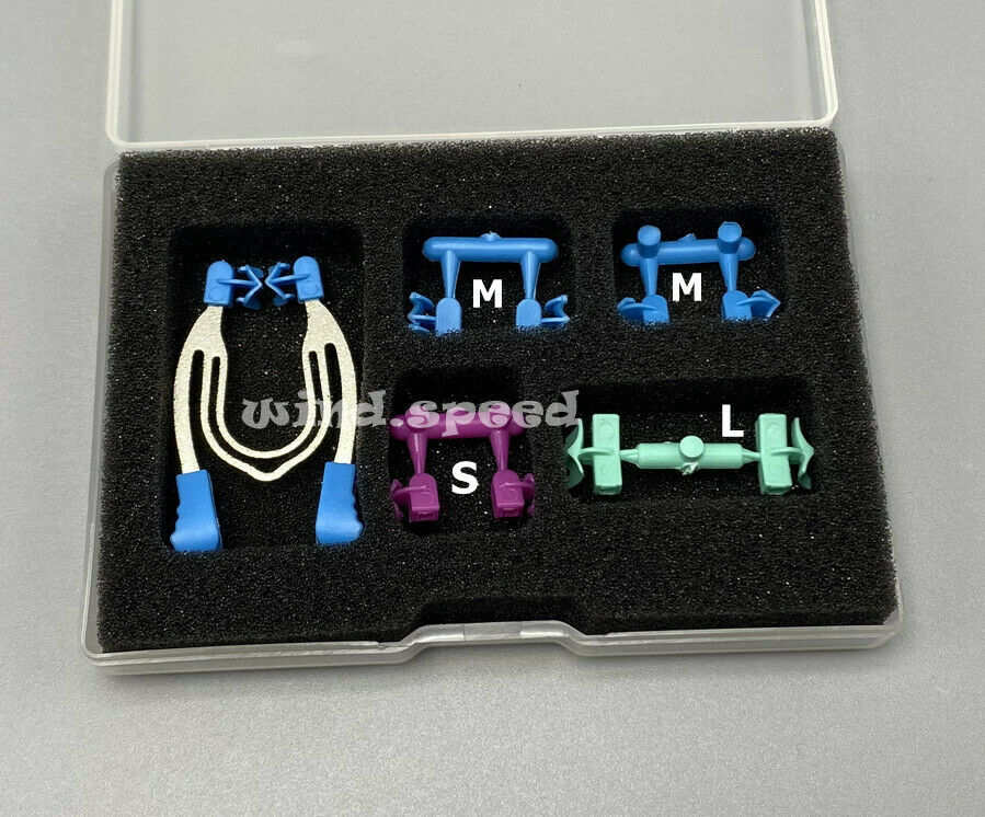 10sets Dental Sectional Contoured Matrices Clamps Wedges Matrix Band Ring Clip