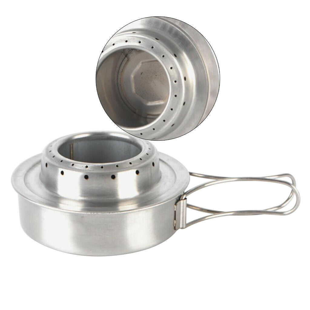 Stainless Steel Backpackers Alcohol Stove Outdoor Burner Picnic Hiking