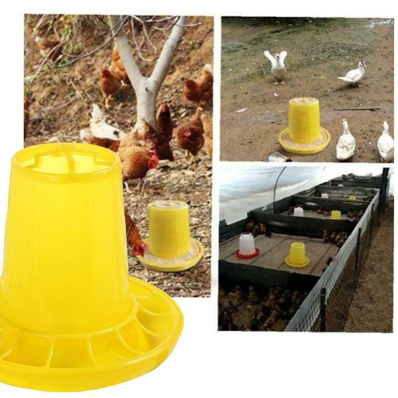 Chick Feeder Plastic 1kg/2.2Lbs Gravity Fed Food Dispenser No Waste Easy Refill