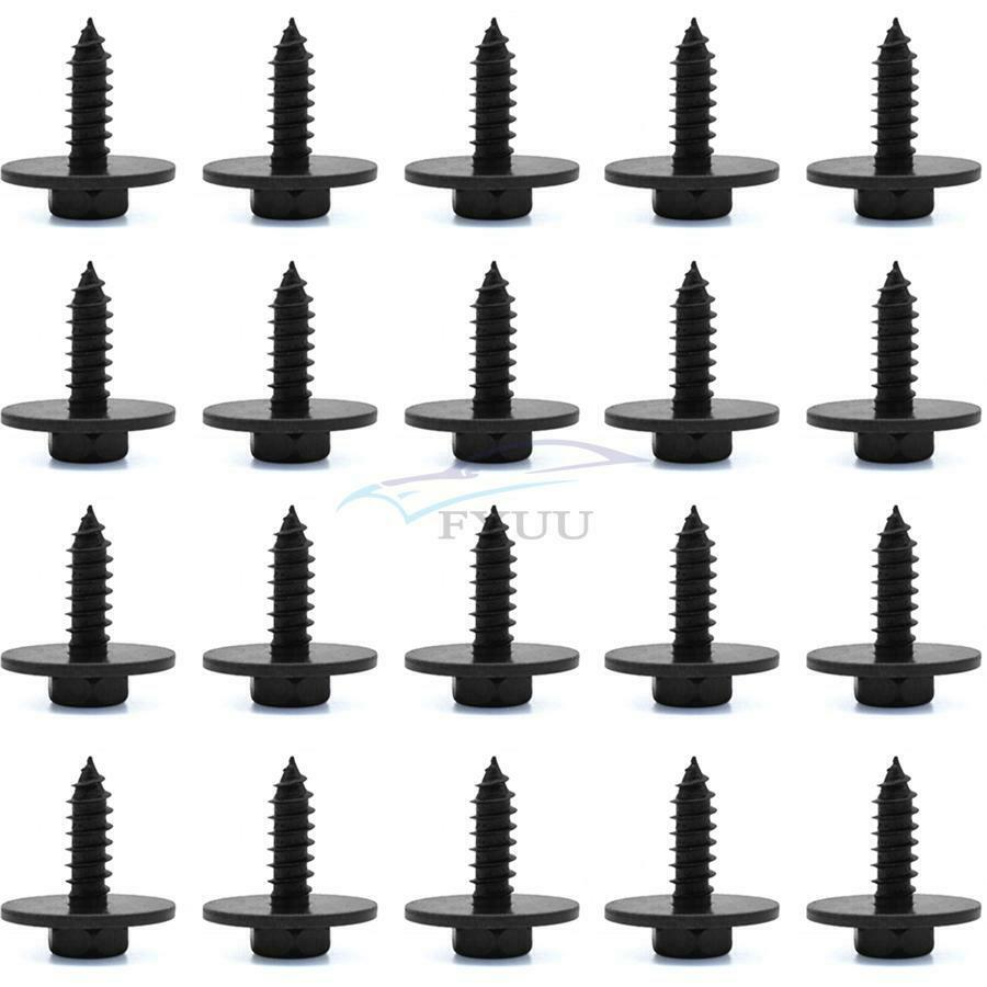100PCS Car Body Mudguard Hexagon Head Screw Fixing Clip Kit For BMW Series