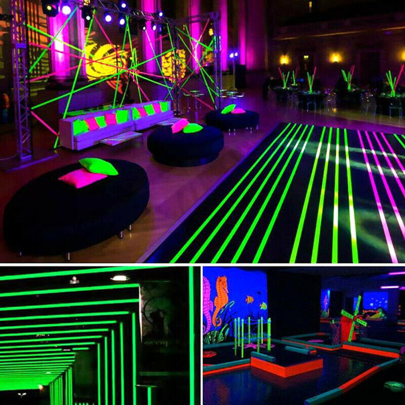 6Rolls UV Reactive Tape Blacklight Fluorescent Tape Glow in The Dark Neon GDD