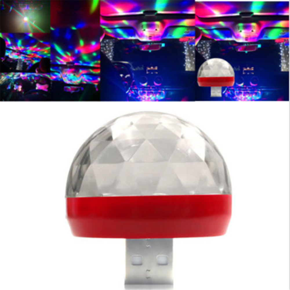 Mini USB LED RGB Disco Stage Light Party Club DJ KTV Xmas Magic Phone Ball Lamp@