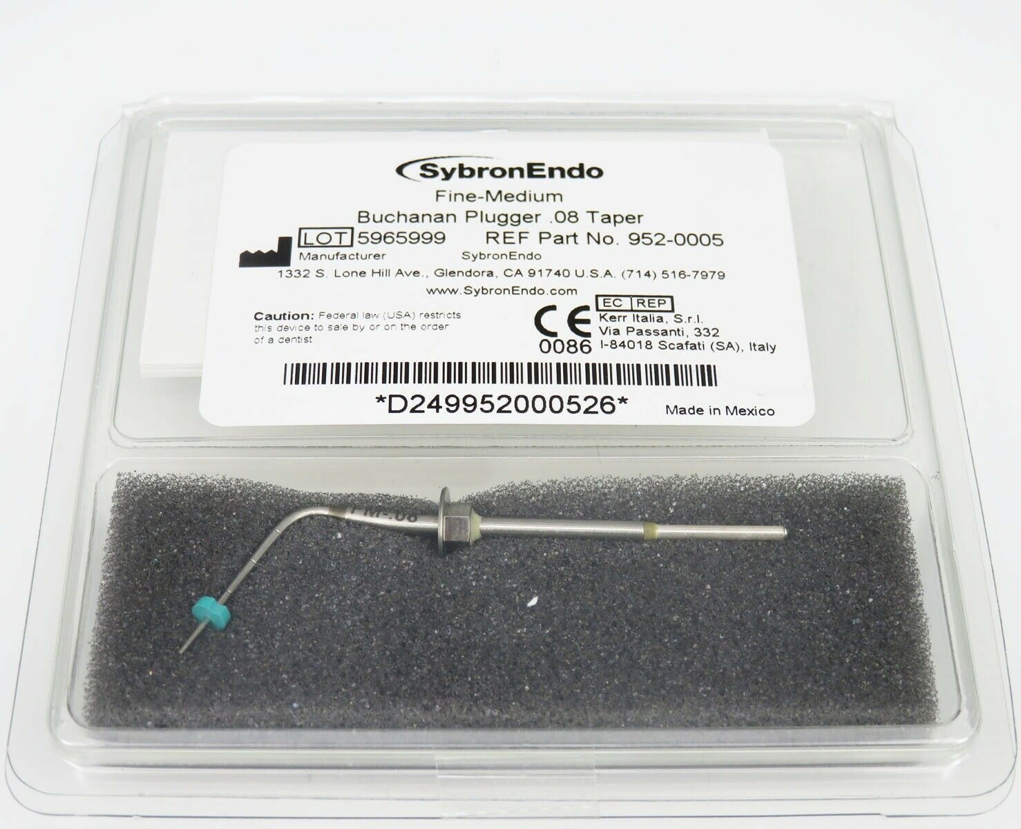 Sybron Endo Buchanan Heat Plugger Fine-Medium.08 Taper Elements Obturation