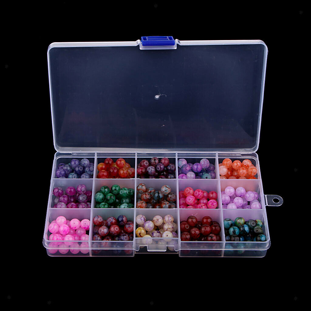 300Pcs 8mm Assorted Colors Crystal DIY Charms Baking Painted Beads DIY Bracelet