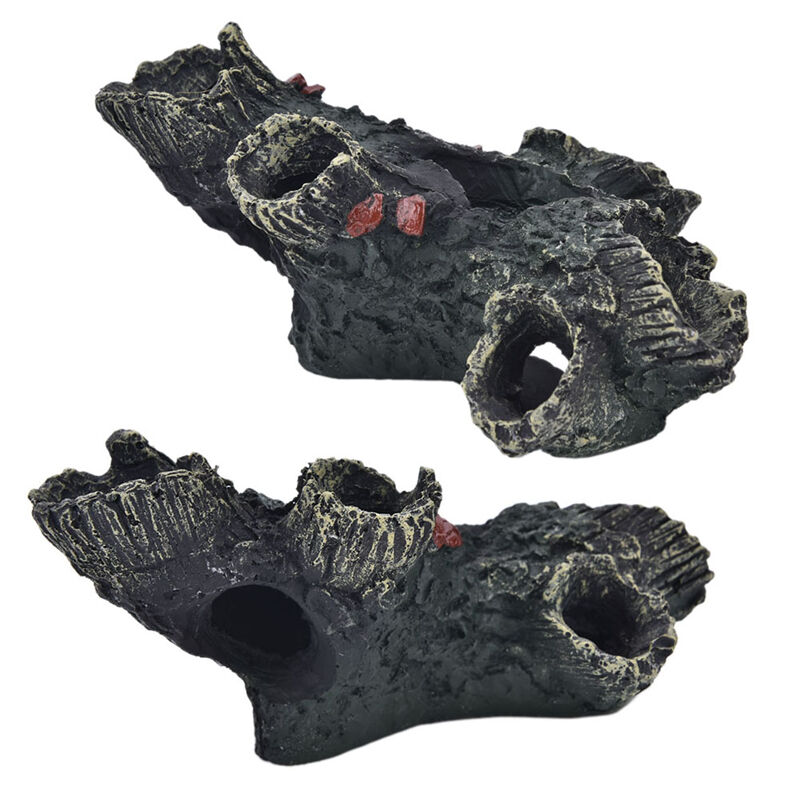 Aquarium 12cm Log Tree Hide Hiding Cave Fish Tank Decoration Ornament Best L*DF