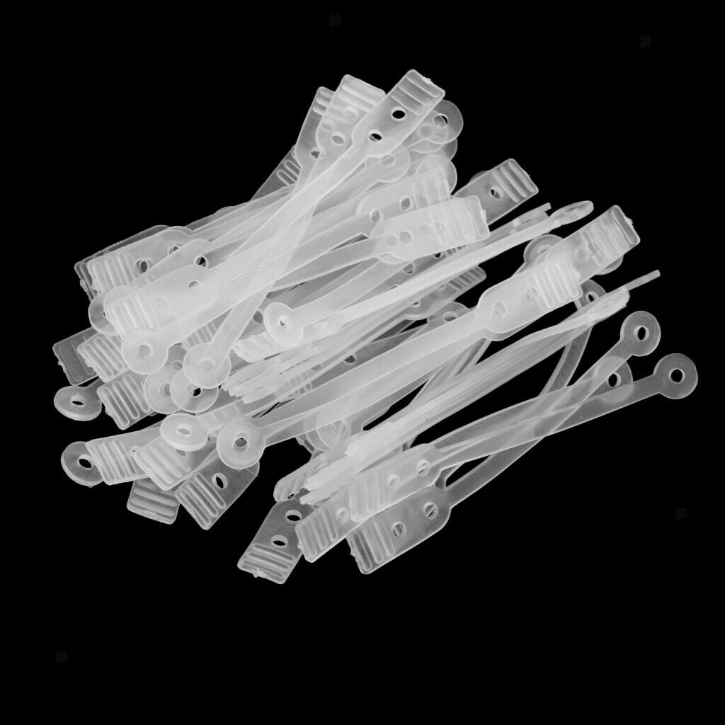 100 lot Hairdressing Curling Rods Rubber Band Clear Hair Roller Fixing Tools