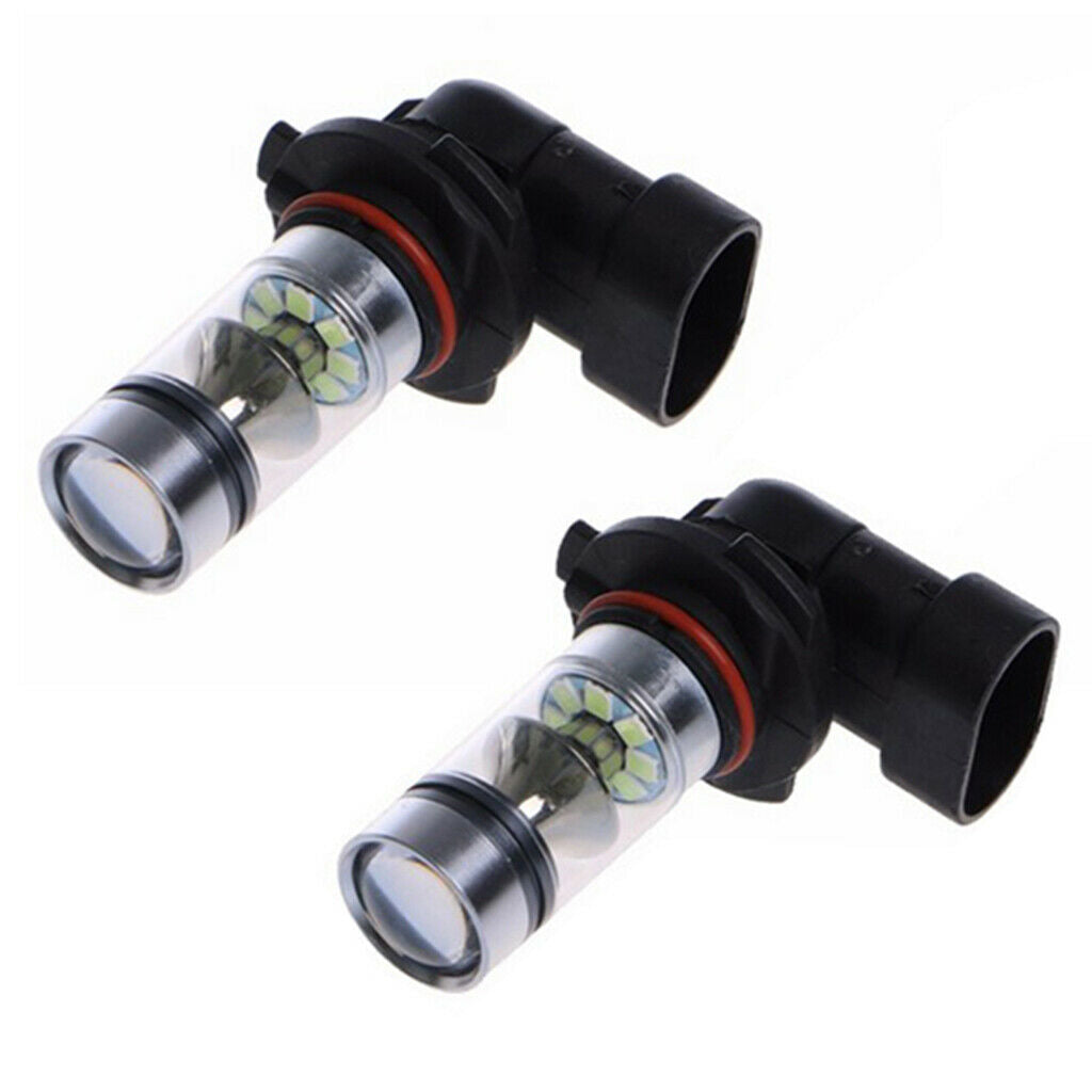 Pair Car H10 9145 100W 2828 20LED Daytime Running Fog Lights 8000K Ice Blue