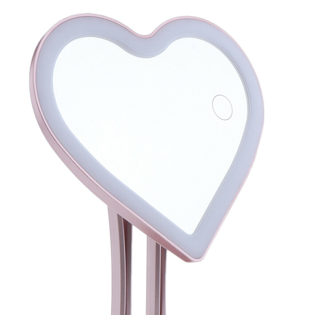 Aromatherapy LED Light Makeup Mirror with Organizer Stand Holder Adjustable