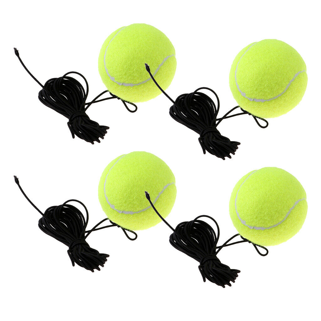 4 Pieces Elastic Tennis Trainer Balls Practice Training Ball Aids Tools