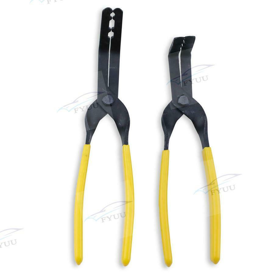 2PC Car Trim Clip Removal Pliers Door Panel Fascia Dash Upholstery Remover Tool