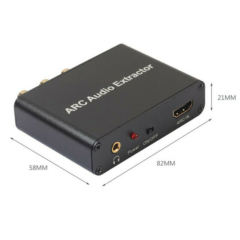 HDMI Digital To Analog Coaxail ARC Audio Extractor Converter Adapter 3.5mmDEAU